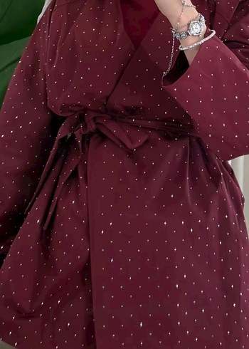 Taşlı trençkot - Görsel 3