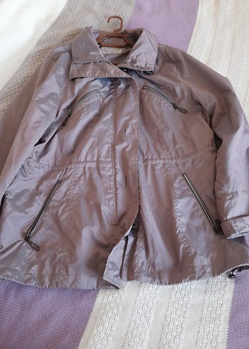 Gri Düğmeli Midi Kadın Ceket - Görsel 2