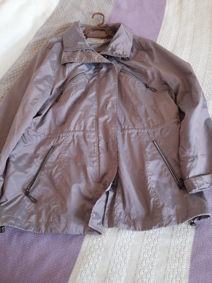 Gri Düğmeli Midi Kadın Ceket - Görsel 2