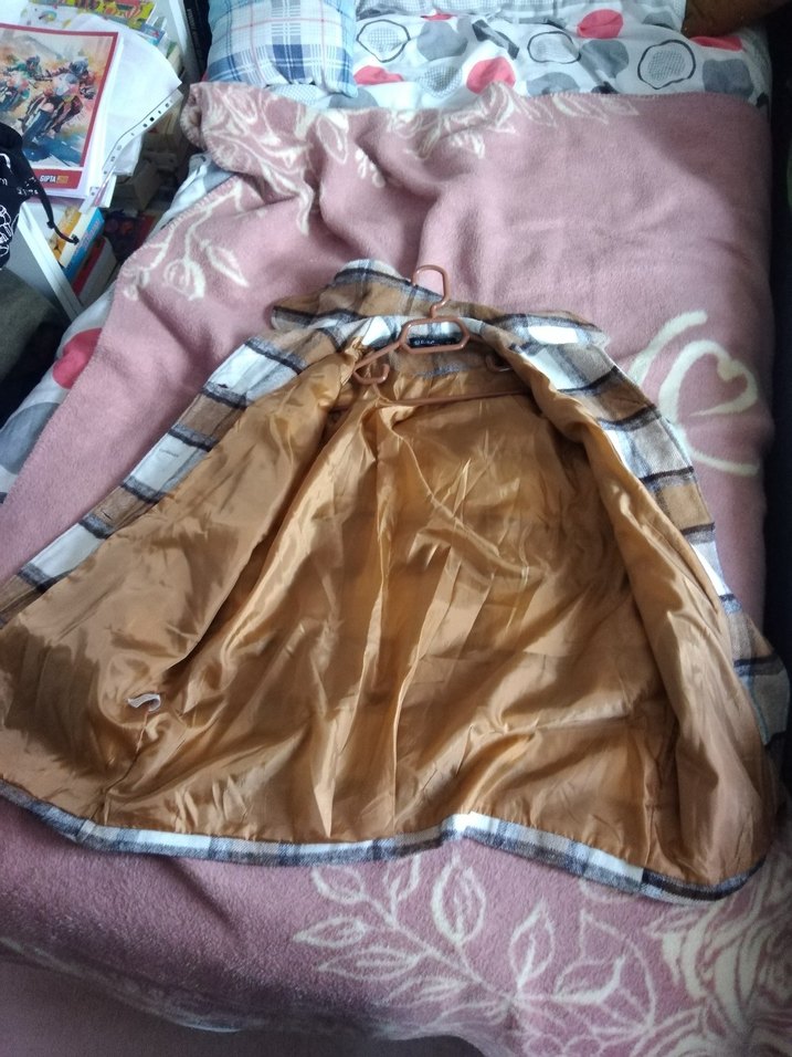 Kahverengi Ekose Kadın Düğmeli Gömlek - Görsel 4