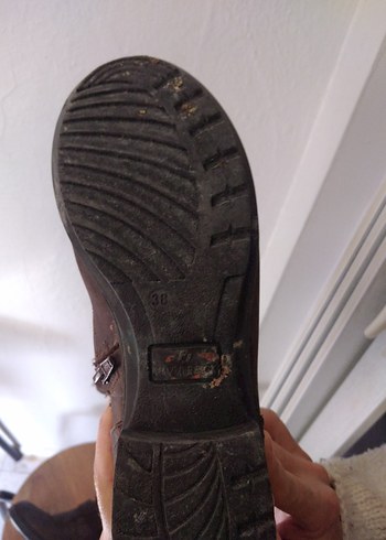 Kahverengi Deri Biker Dizüstü Botlar - Görsel 2