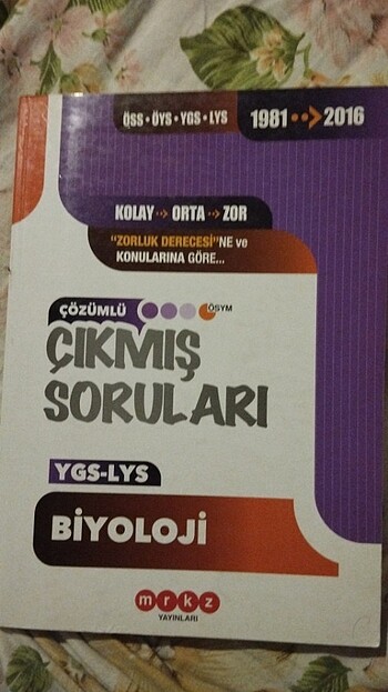 Biyoloji çıkmış sorular tyt ayt 