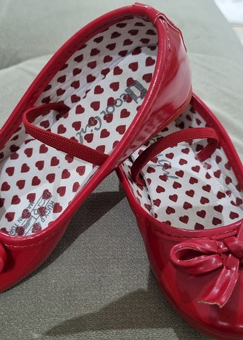 Kız Çocuk Kırmızı Fiyonklu Babet Ayakkabı - Görsel 2