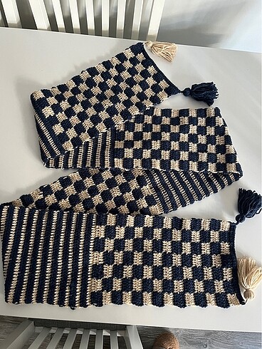 Beden Örgü atkı 2.30 mt 22 cm genişlik