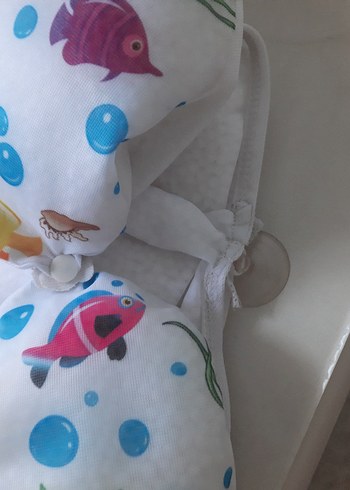 Mavi Baskılı Oturaklı Bebek Banyo Filesi - Görsel 3