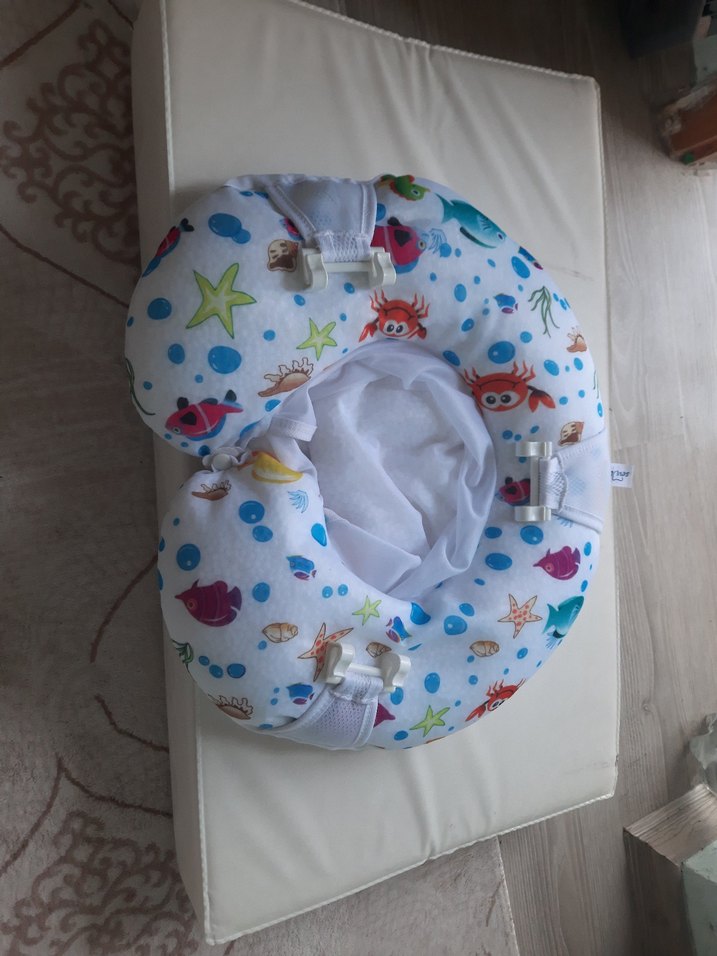 Mavi Baskılı Oturaklı Bebek Banyo Filesi - Görsel 4