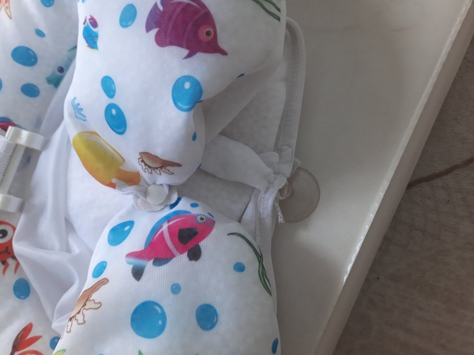 Mavi Baskılı Oturaklı Bebek Banyo Filesi - Görsel 3