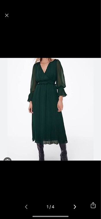 Zara Yeşil Elbise