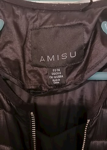 İnce siyah mont - Görsel 4