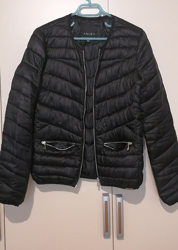 İnce siyah mont - Görsel 2