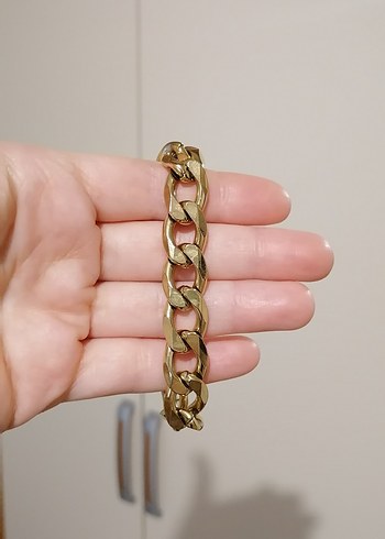 Zincir Detaylı Altın Renk Kadın Bileklik - Görsel 2