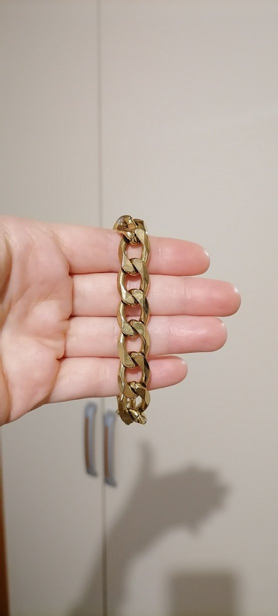 Zincir Detaylı Altın Renk Kadın Bileklik - Görsel 2