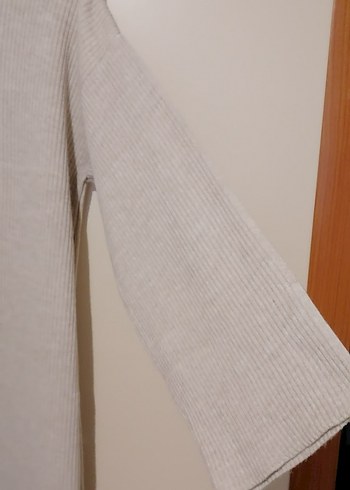 Bej Uzun Triko Kadın Elbise - Görsel 4