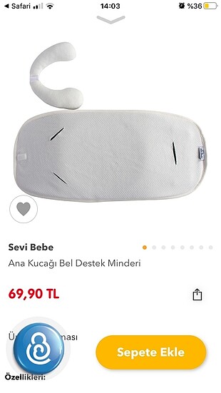 Bel destek yastık