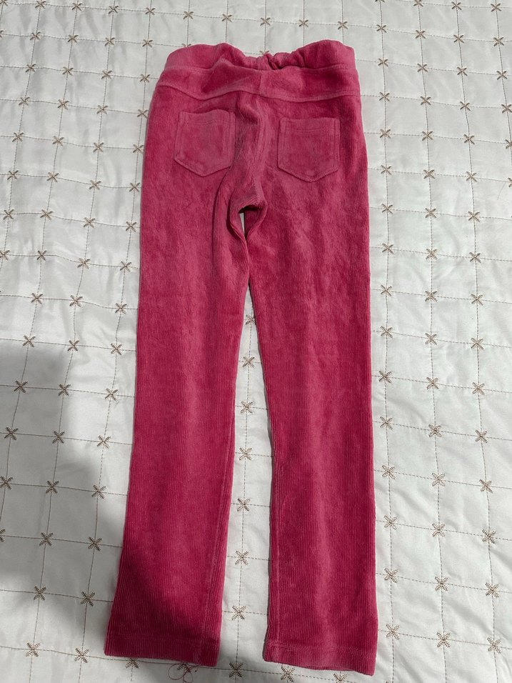 Pembe kadife Kız Çocuk Tayt - Görsel 3