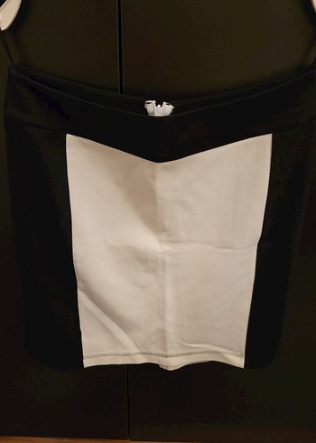 Beyaz Siyah Mini Etek - Görsel 2