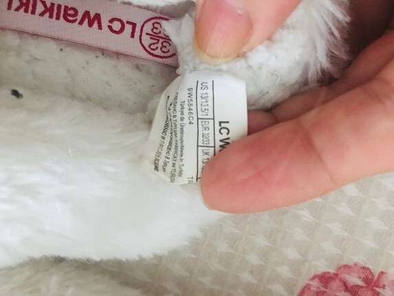 32 Beden beyaz Renk Kız çocuğu panduf 32/ 33