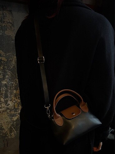 Mini deri longchamp çanta