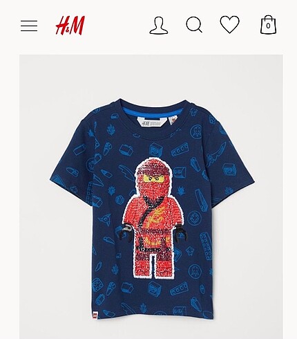 Orijinal H&M logolu payetli tişört