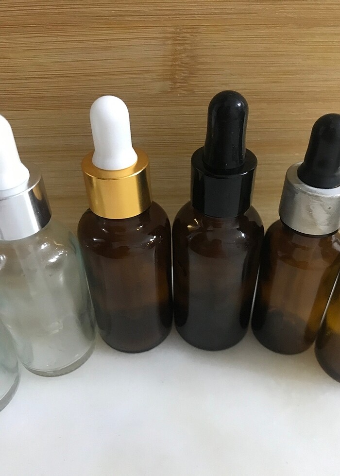 Damlalıklı boş cam şişe - Görsel 3