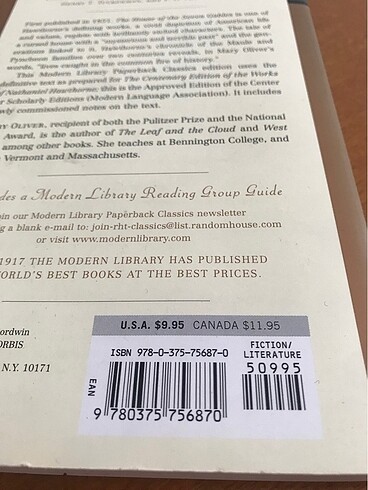 Beden Renk The House of the Seven Gables orijinal bandrollü kitap
