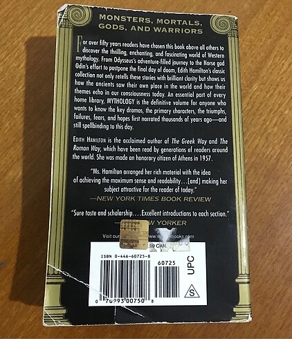  Ediht Hamilton Mythology ingilizce kitap