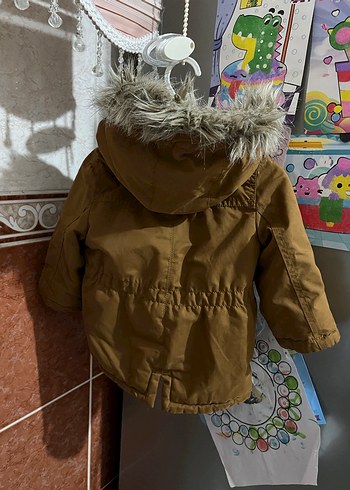 Kahverengi Erkek Çocuk Kürklü Mont - Görsel 2