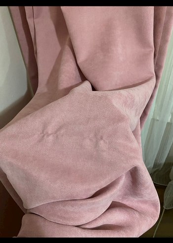 Modern Klasik Pastel Pembe Fon Perde - Görsel 3