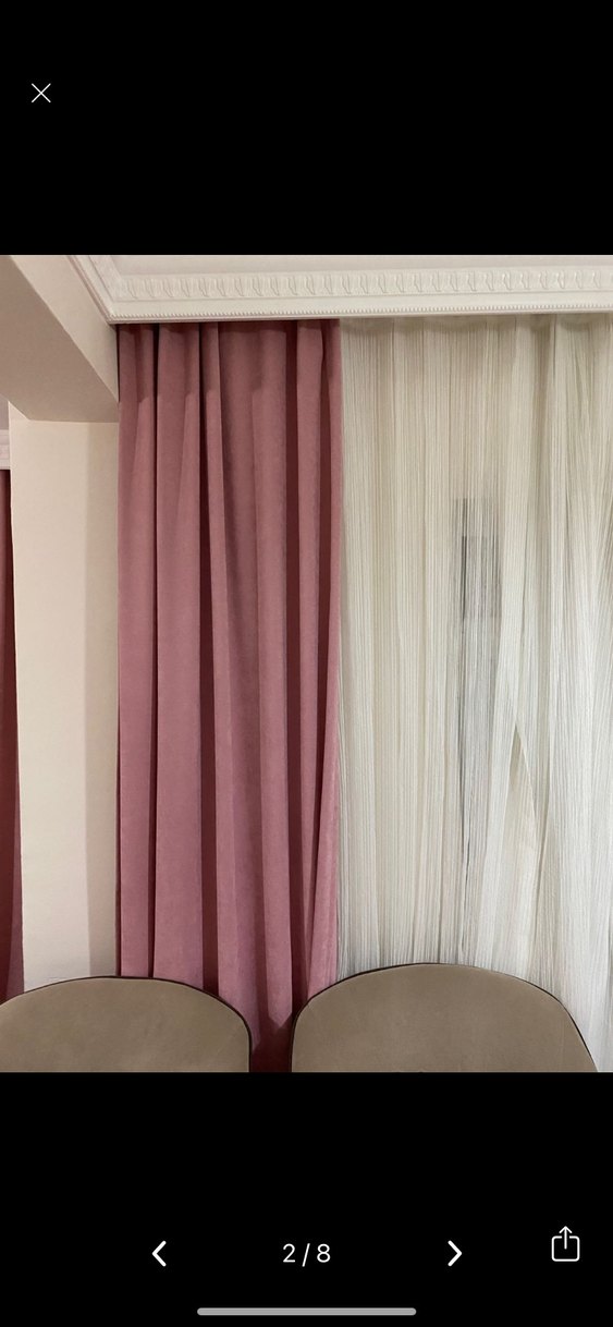 Modern Klasik Pastel Pembe Fon Perde - Görsel 2