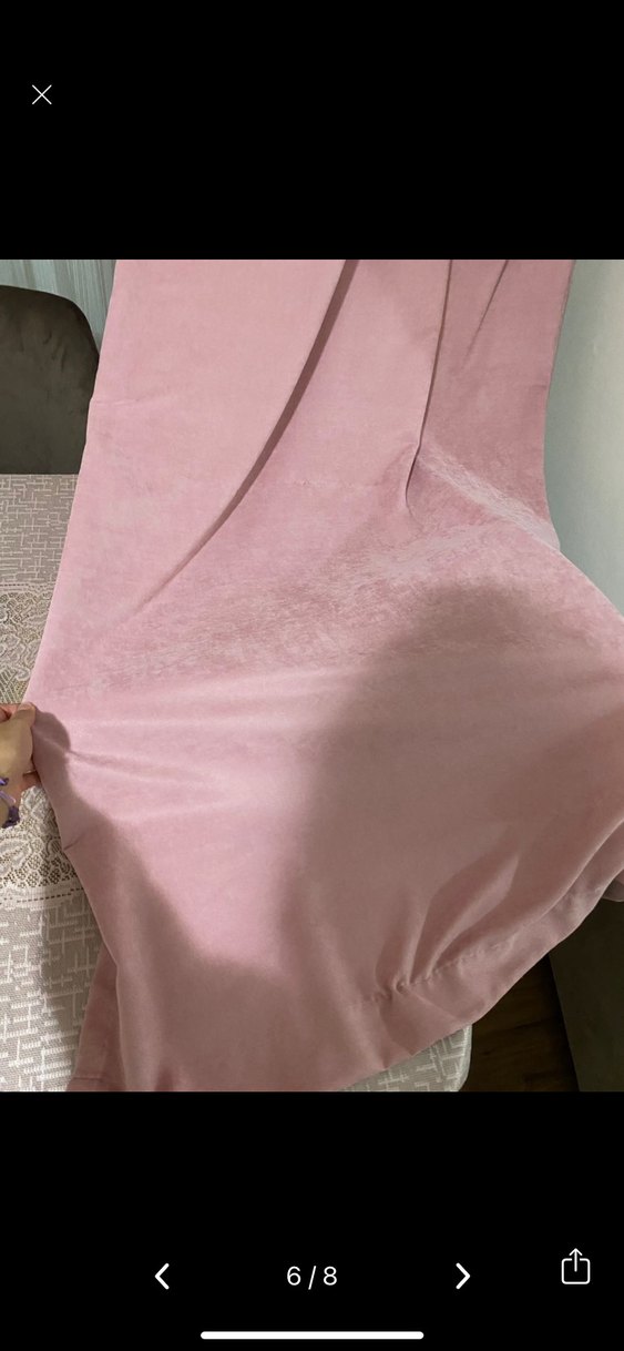 Modern Klasik Pastel Pembe Fon Perde - Görsel 5