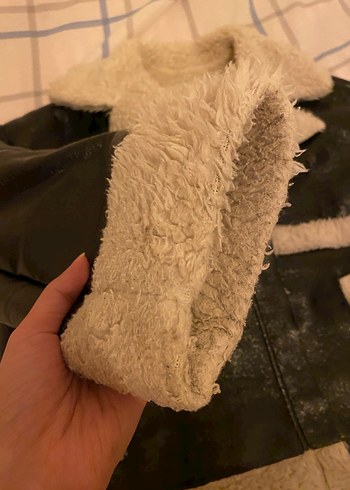 Kürk Detaylı Kahverengi Deri Kadın Ceket - Görsel 2