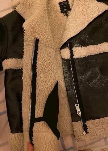 Kürk Detaylı Kahverengi Deri Kadın Ceket - Görsel 5