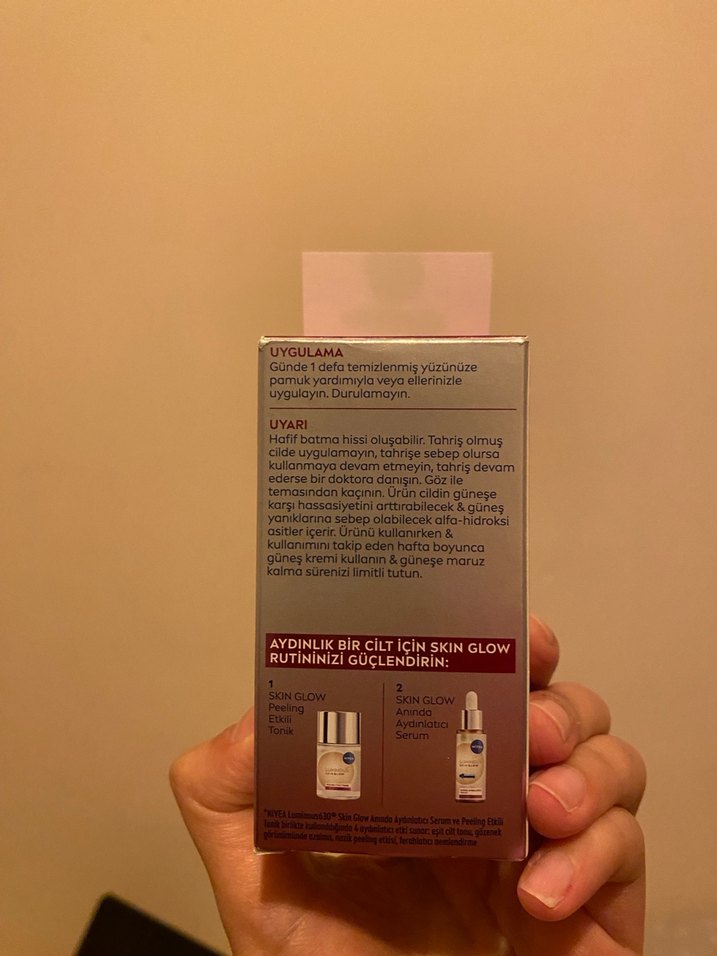 Nivea Luminous Skin Glow Peeling Etkili Tonik 100 ml - Görsel 2