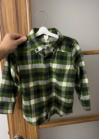 Gap çocuk Yeşil Uzun Kollu Düğmeli Gömlek - Görsel 5
