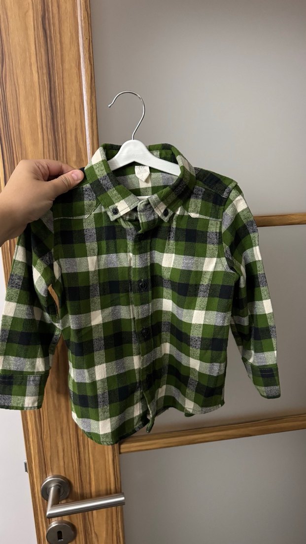 Gap çocuk Yeşil Uzun Kollu Düğmeli Gömlek - Görsel 5