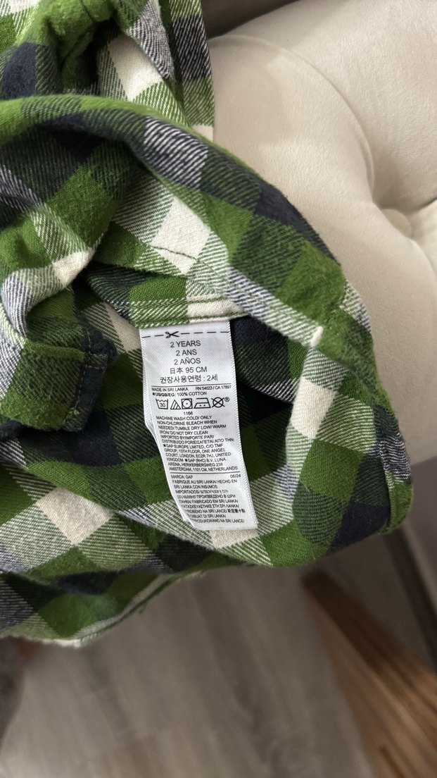 Gap çocuk Yeşil Uzun Kollu Düğmeli Gömlek - Görsel 4