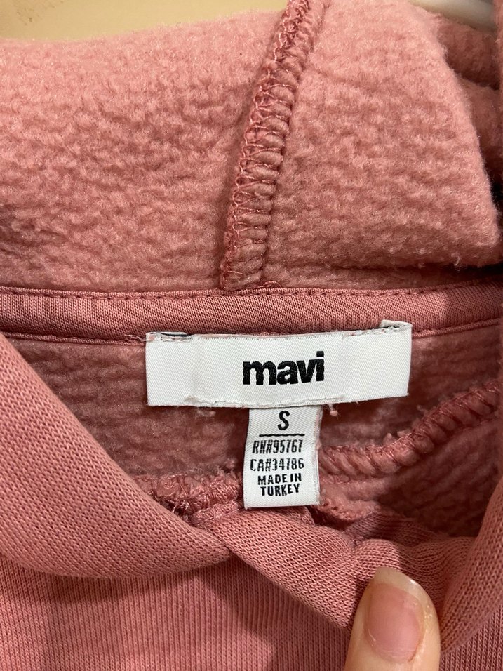 Mavi Baskılı Pembe Kapüşonlu Sweatshirt - Görsel 2