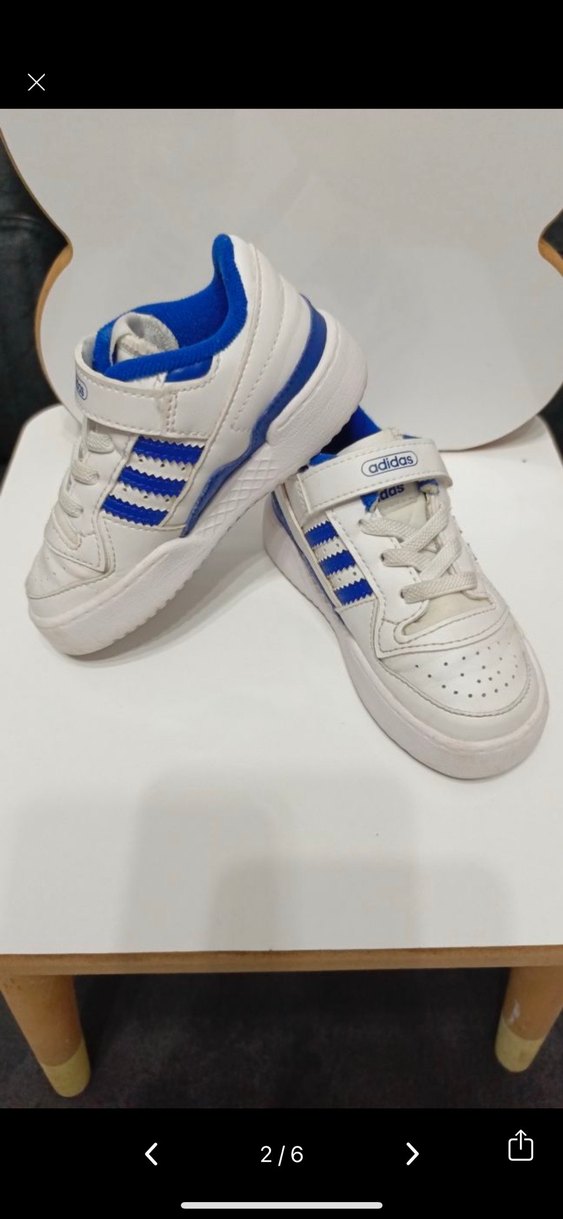 Erkek Çocuk Beyaz Spor Ayakkabı Velcro - Görsel 3