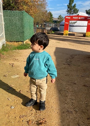 Mavi Erkek Çocuk Kabartmalı Sweatshirt - Görsel 2