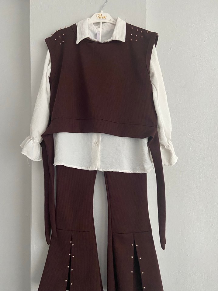 Kız Çocuk Kahverengi takım - Görsel 2