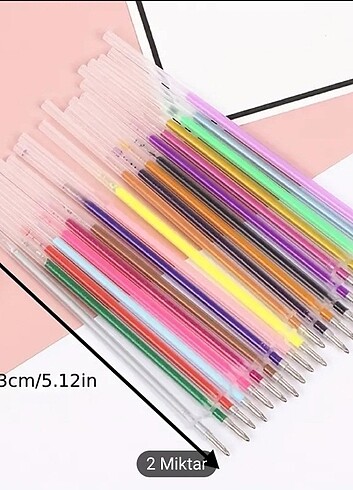 Beden 100lü jel kalem içi neon, simli, pastel, vb