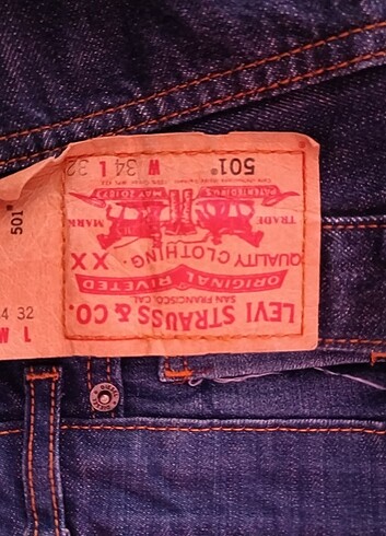 34 Beden 501 Levi's erkek kot pantolon orjinal