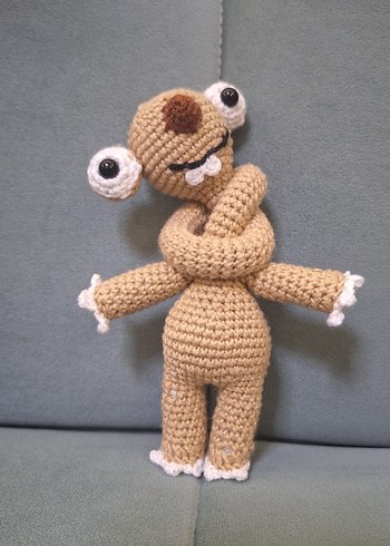 buz devri amigrumi çanta aksesuarı için Sid el örgüsü - Görsel 2