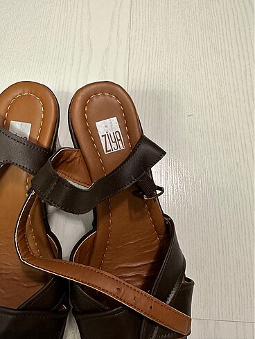 39 Beden kahverengi Renk Ziya kadın dolgu topuk ayakkabı