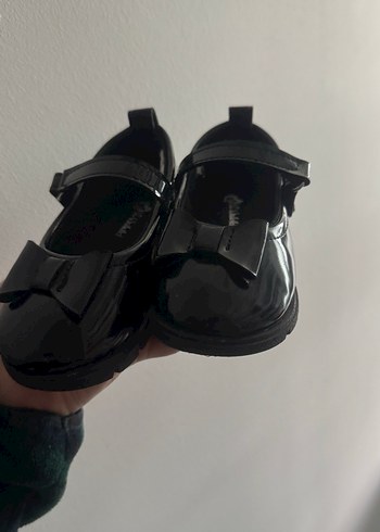 Kız Çocuk Siyah Rugan Fiyonklu Babet - Görsel 2