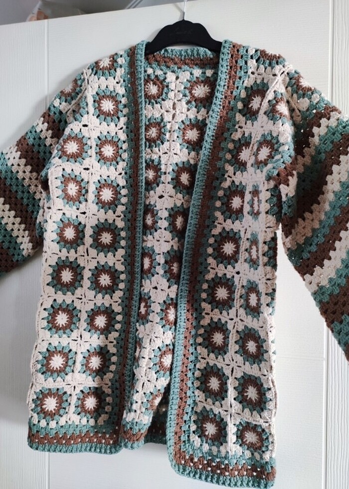 Motifli hırka - Görsel 2