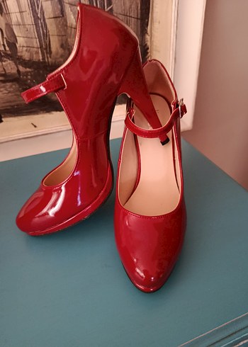 Nine West Kırmızı Rugan Ayakkabı