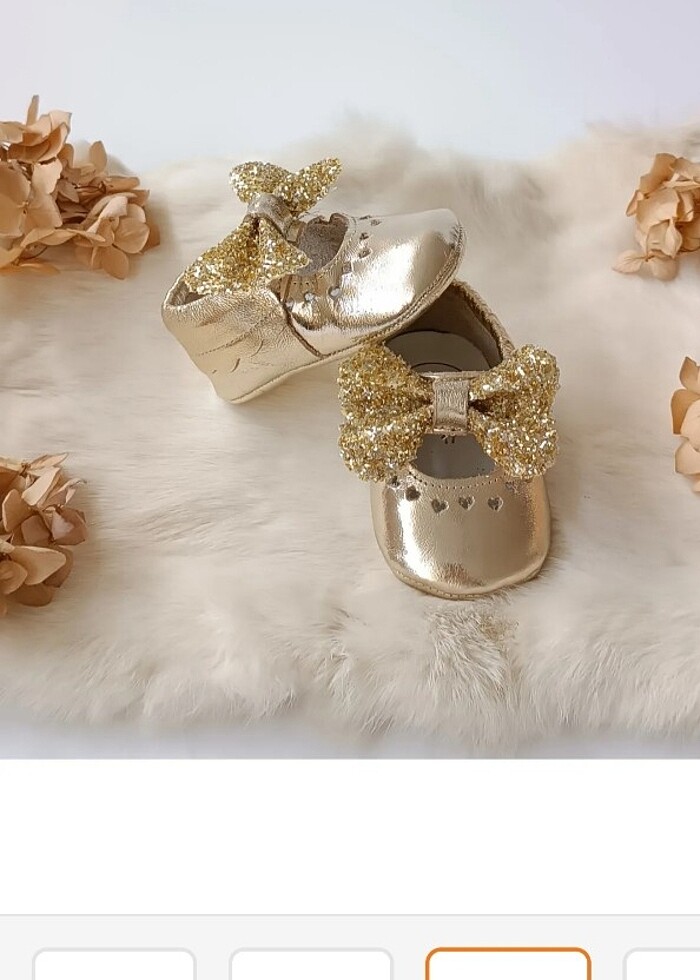 Hodore Alice Gold hakiki deri Makosen bebek ayakkabı 18 numara - Görsel 3