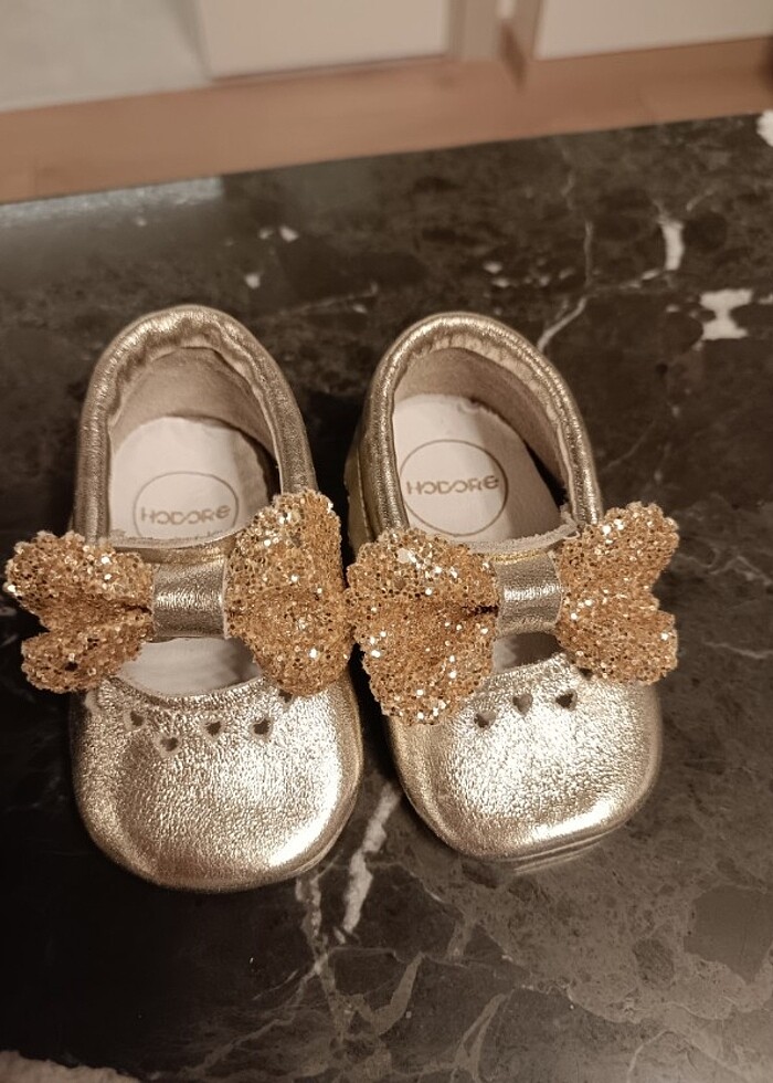 Hodore Alice Gold hakiki deri Makosen bebek ayakkabı 18 numara - Görsel 2