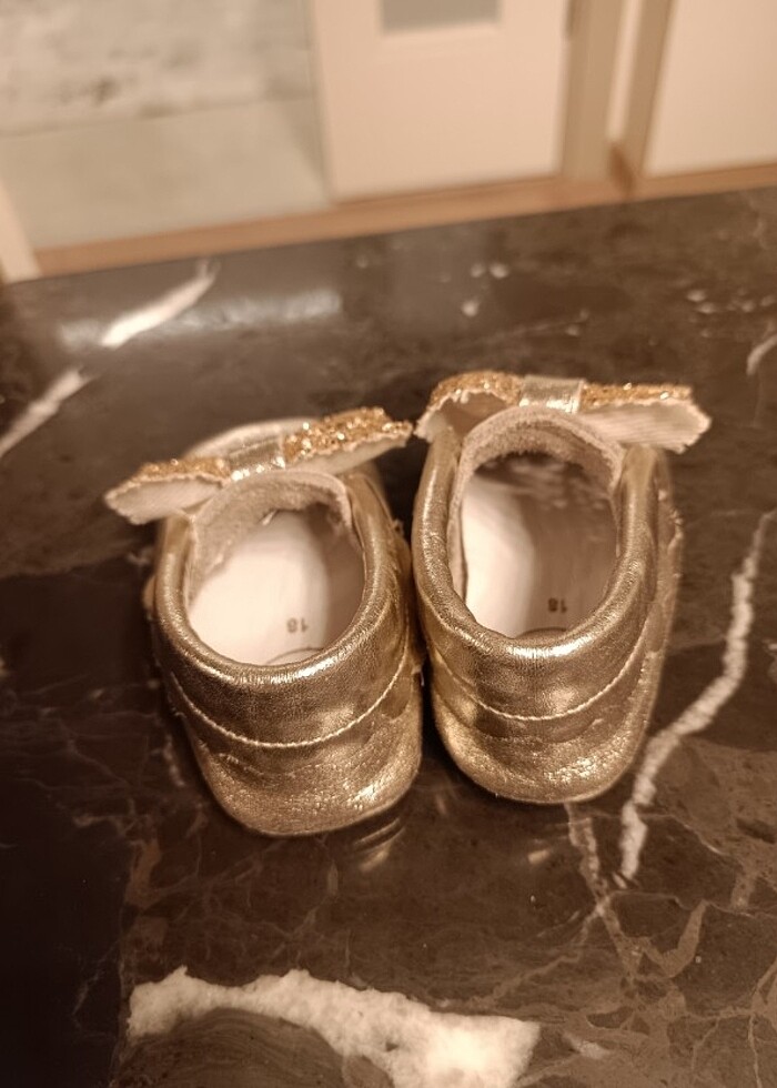 Hodore Alice Gold hakiki deri Makosen bebek ayakkabı 18 numara - Görsel 5